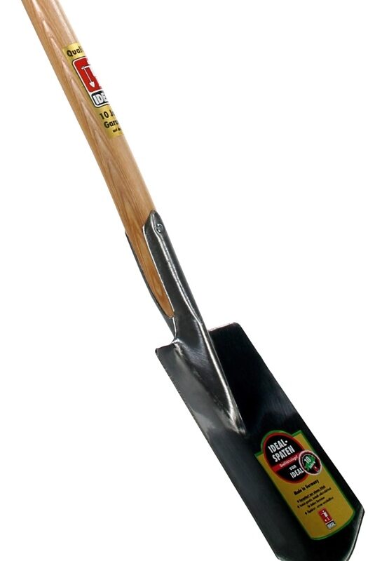 Ideal � Spade � Nr. 2 � Met veerdul � Blank gepolijst � Essenhouten steel � 90 cm