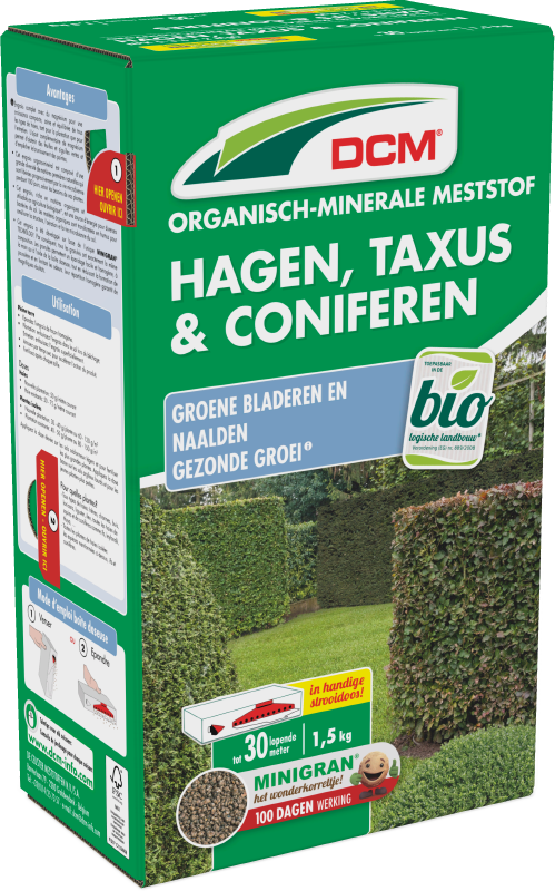 DCM Meststof Hagen, Taxus & Coniferen (MG) (1,5kg) (SD)