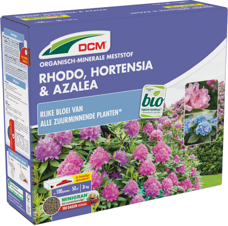 DCM Meststof Rhodo, Hortensia & Azalea (MG) (3kg) (SD)
